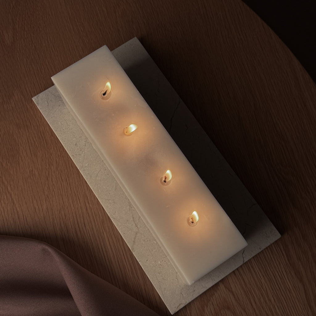 BLOCK-Kerze, Bubble-Design, Rapswachskerze, mehrflammige Kerze, Baumwoll-Dochte, modernes Dekor, minimalistisches Design, umweltfreundliche Kerze, Geschenkidee, einzigartige Dekoration, luxuriöse Wohnkultur.