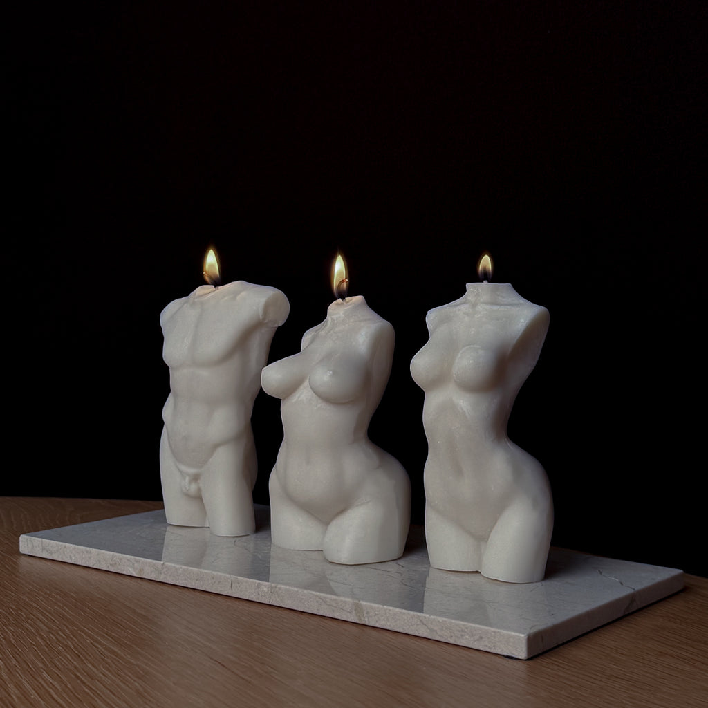 GODDESS Kerze, klassische Kunst, moderne Beleuchtung, Geschenk für Kunstsammler, historisches Dekor, kulturelle Tiefe, intellektuelles Design, elegantes Wohnaccessoire, Kunstliebhaber, Torso Kerze, Frau Torso Kerze.