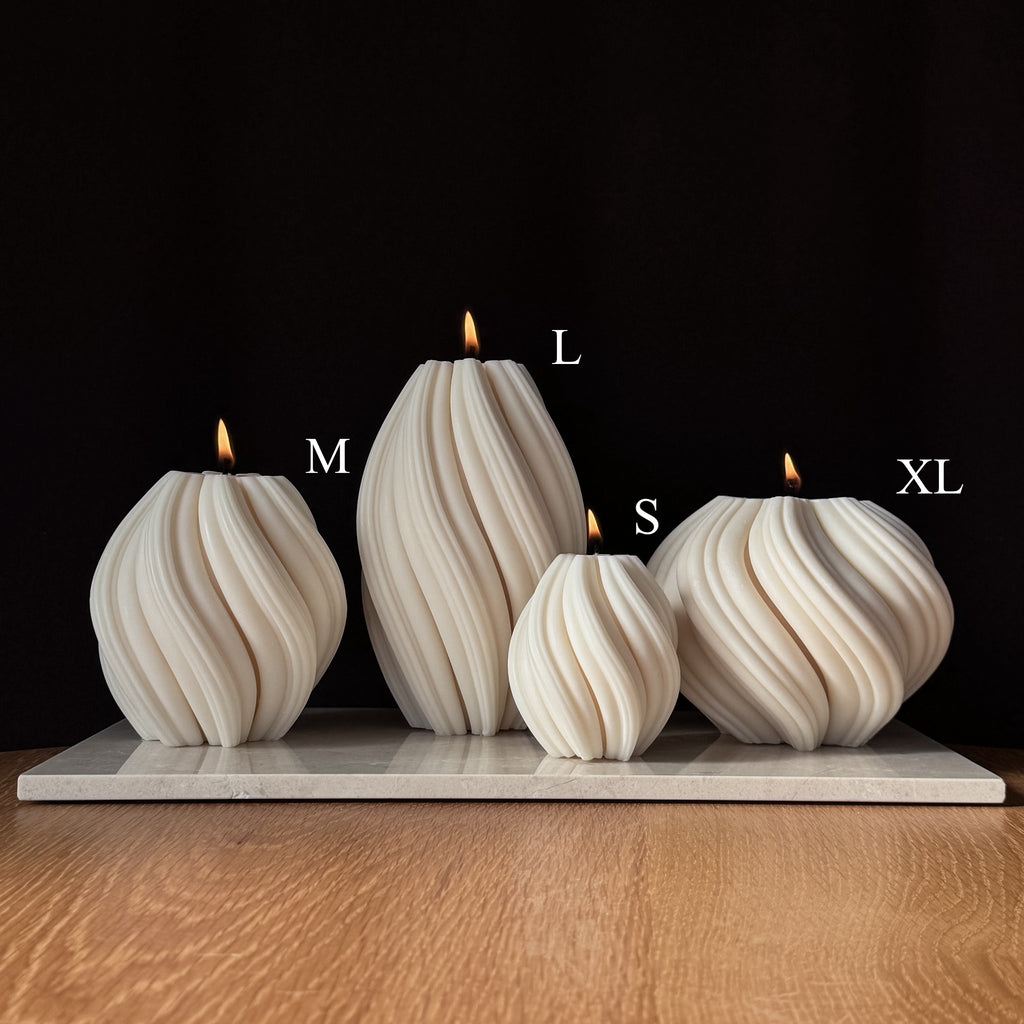 Flamekerzen, Wellenkerzen, Trendkerzen, Designerkerzen, Kerzen in Wellenform