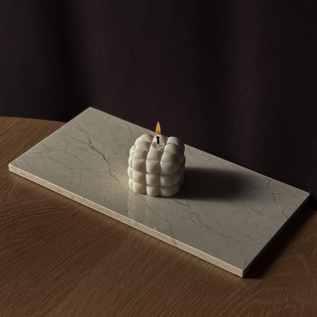 Kerze Kissen, Kissenkerze, Bubblekerze, Kleine Kerze, Designerkerze, Luftige Dekorationsobjekte, Geschenkideen Adventskalender, Geschenkideen