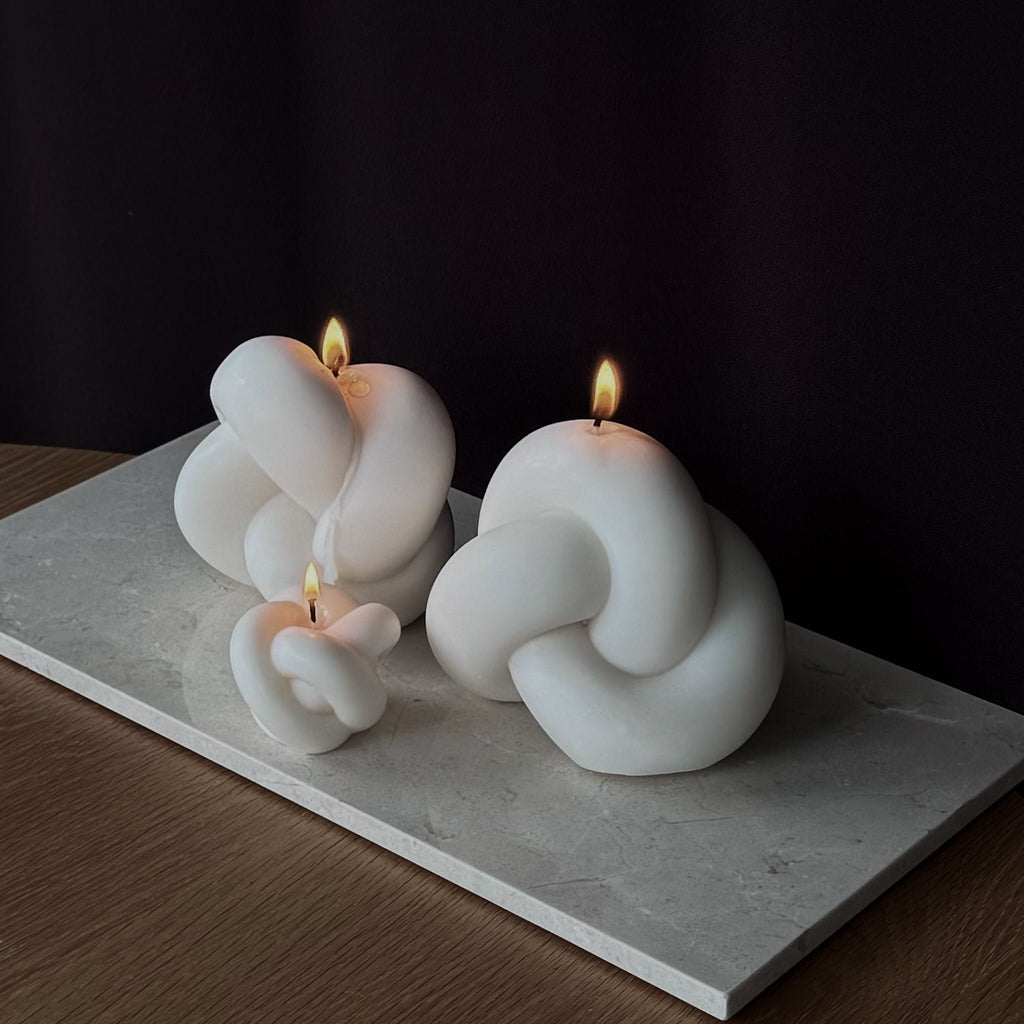KNUT, kleiner Knoten, Knoten Kerze, Geschenkidee, Knotenkerzen im Set, Kerzen für Zuhause, Geschenkideen Weihnachten