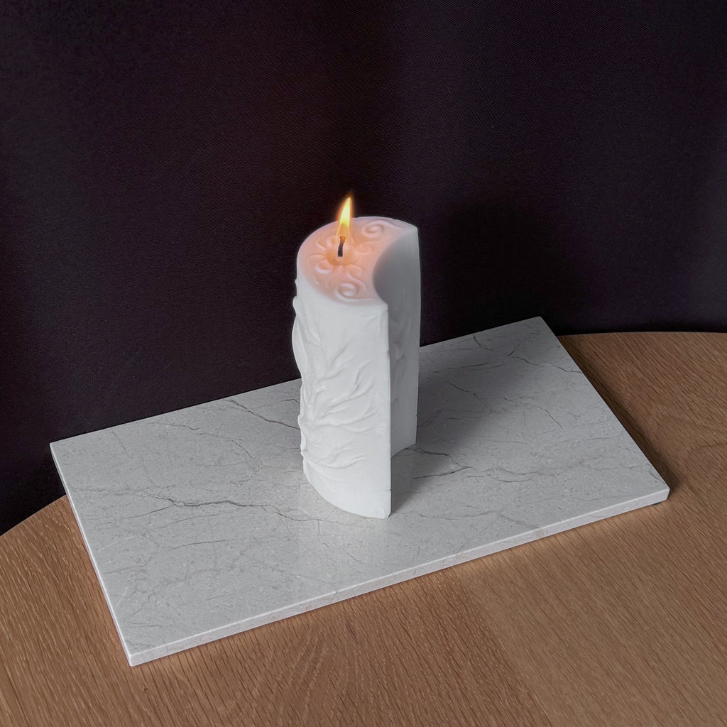 LUNA Kerze, Mondphasen, mystische Beleuchtung, beruhigende Atmosphäre, Astronomie-Geschenke, Meditationsecke, Dekoration für Wohnzimmer, entspannendes Licht, Sternengucker, Nachtgeschichten.