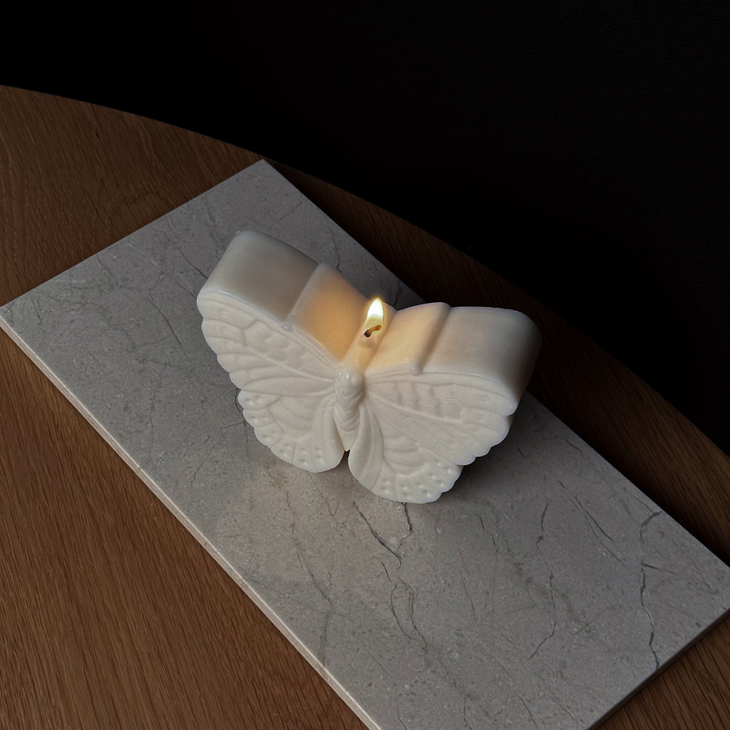 Mariposa Kerze, Schmetterling, mystische Beleuchtung, beruhigende Atmosphäre, Astronomie-Geschenke, Meditationsecke, Dekoration für Wohnzimmer, entspannendes Licht, Sternengucker, Nachtgeschichten.