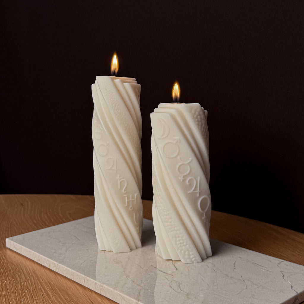 Sternzeichen Kerze, Spirituelle Kerze, PHASES Kerze, Altarkerze, Geschenk für Spiritueller, Hexenkerze Sternzeichen, Planetenkonstellation Dekor, Planeten Kerze, Planeten Zeichen Kerze, Mars, Jupiter, Saturn, Erde, Mond.