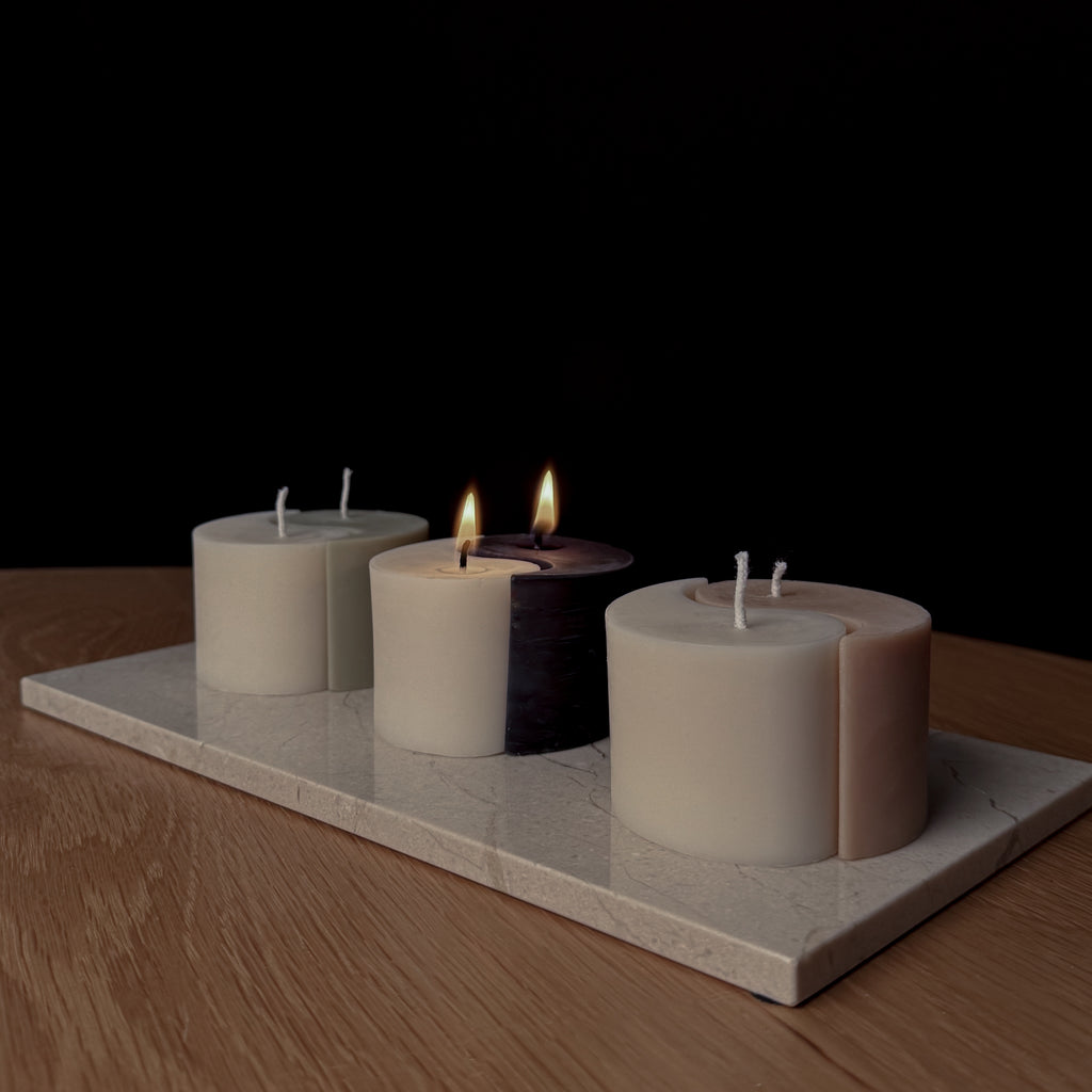 YIN YANG Kerze, harmonisches Design, Balance und Harmonie, Meditationsraum Dekor, Geschenk für Wellness-Enthusiasten, modernes Design, symbolische Dekoration, Home-Office Accessoire, ästhetisches Wohnaccessoire, Gleichgewicht im Leben.